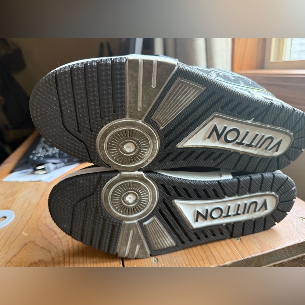COPY LV Black and White Men's Sneakers - Picture 4 of 5